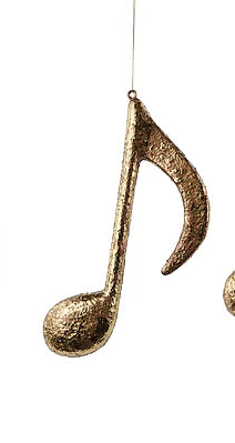 11.5"-12.25"H MUSIC NOTES ORNAMENT - GOLD - XJ717308-2