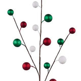 20"L METALLIC BERRY SPRAY - RED/WHITE/EMERALD - EC584085