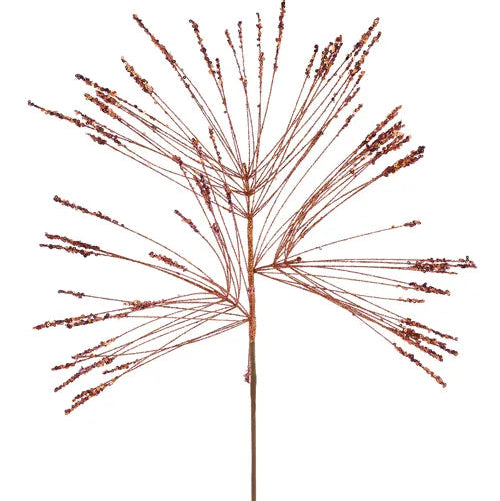 23"L GLITTER LONG NEEDLE PINE PICK - COPPER - XS2557F2
