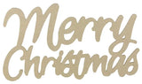 16"LX9.375"H MDF MERRY CHRISTMAS - NATURAL - XA0299