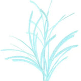 31"L GLITTERED/PAPER GRASS SPRAY - ICE BLUE - XS104960
