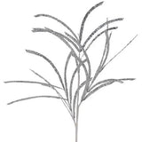 31"L GLITTERED/PAPER GRASS SPRAY - SILVER - XS104926