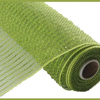 10"X10YD WIDE FOIL MESH - MOSS/APPLE W/ LIME FOIL - RE136649