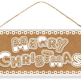 12"LX6"H CHRISTMAS/GINGERBREAD SIGN - BROWN/WHITE - MD1823F1
