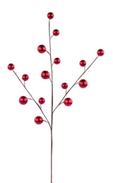20"L METALLIC BERRY SPRAY - RED - EC584061