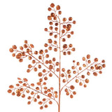33"L GLITTER ROUND LEAF SPRAY - ORANGE - XS226720