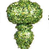 GLITTER/BEAD ORNAMENT - LIME - XY529035-2