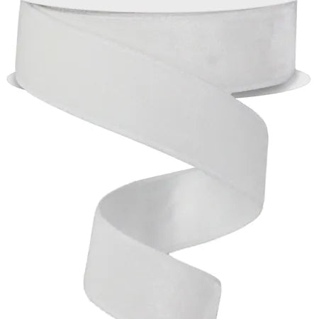 1.5"X10YD DELUXE VELVER/SATIN BACKING - WHITE - RGE165856