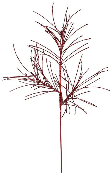 31"L GLITTERED PINE SPRAY - RED - XS104824