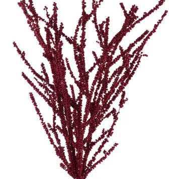 35"L STYRO BALL/BAMBOO TWIG BUNDLE - BURGUNDY - FB199805