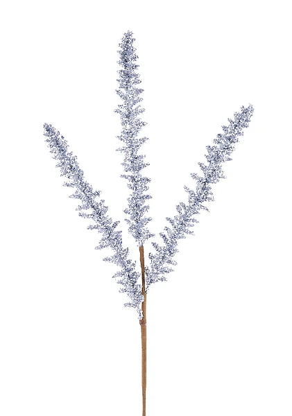 18"L V-CUT FOIL GLITTER SPIKE - SILVER - MN040926