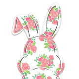15"HX7.9"L METAL BUNNY BOTTOM SIGN - PINK/HOT PINK/WHITE/GREEN/GRY - MD1124