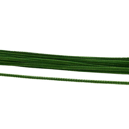 12"L X 6MM CHENILLE STEMS - MOSS GREEN - 25COUNT - MA200430