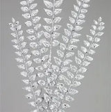 37"L GLITTERED FERN SPRAY - SILVER - XS205726