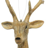 10"H DEER HEAD ORNAMENT - WOOD GRAIN - XY7997ET