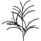 31"L GLITTERED/PAPER GRASS SPRAY - BLACK - XS104902