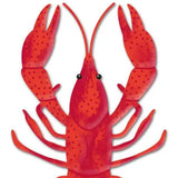 14"HX8"L METAL CRAWFISH SHAPE SIGN - RED/BLACK - MD1065