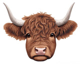 15.5"LX12.25"H HIGHLAND COW - BROWN - MD175704