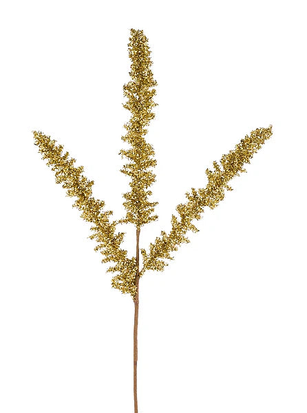 18"L V-CUT FOIL GLITTER SPIKE - GOLD - MN040908