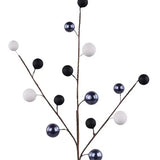 20"L METALLIC BERRY SPRAY - BLACK/WHITE/GREY - EC5840F4