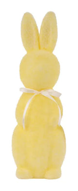 12.5"HX4"L STANDING RABBIT WITH BOW - YELLOW - HE740229