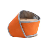 2 1/2"X10YD WIRED RIBBON - ORANGE W SILVER PIPING/BACKING - LARIBBON - 6923W-750-63E
