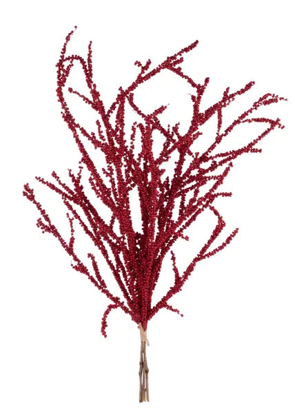 35"L STYRO BALL/BAMBOO TWIG BUNDLE - RED - FB199824