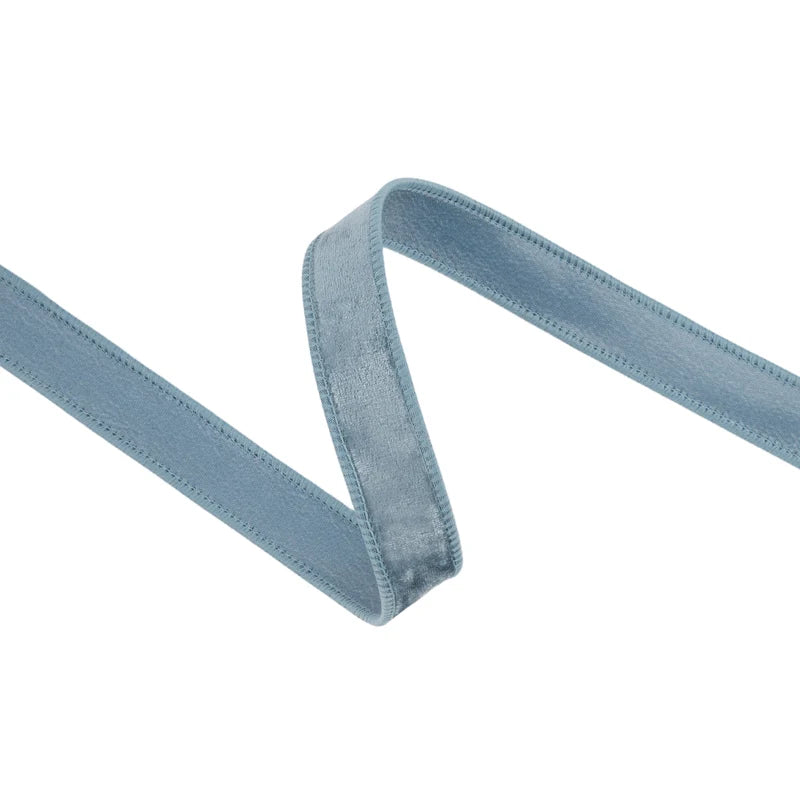 1"X10YD WIRED HERITAGE VELVET RIBBON - FRENCH BLUE - 7005W-332-25E