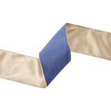 4"X10YD REVERSIBLE CLASSIC VELVET WIRED RIBBON - FRENCH BLUE/GOLD - 7115W-338-100E