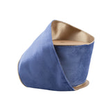 4"X10YD REVERSIBLE CLASSIC VELVET WIRED RIBBON - FRENCH BLUE/GOLD - 7115W-338-100E