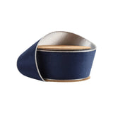 2.5"X10YD REVERSIBLE CLASSIC VELVET WIRED RIBBON - NAVY/SILVER - 7115W-370-63E