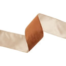 4"X10YD REVERSIBLE CLASSIC VELVET WIRED RIBBON - RUST/GOLD - LA RIBBON - 7115W-785-100E