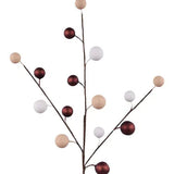 20"L METALLIC BERRY SPRAY - IVORY/LIGHT COFFEE/BROWN - EC5840F5