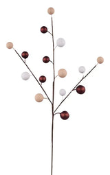 20"L METALLIC BERRY SPRAY - IVORY/LIGHT COFFEE/BROWN - EC5840F5