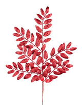 21"L GLITTER HONEY LOCUST SPRAY - RED - XS216924