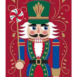 12.5"HX6"L NUTCRACKER W/ CANDY SIGN - RED/BLUE/GREEN - AP8545
