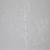 27"L GLITTERED BUD BRANCH SPRAY - SILVER - XS984626