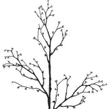 27"L GLITTERED BUD BRANCH SPRAY - BLACK - XS984602