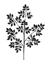 28"L GLITTER LEAF SPRAY - BLACK - XS226802