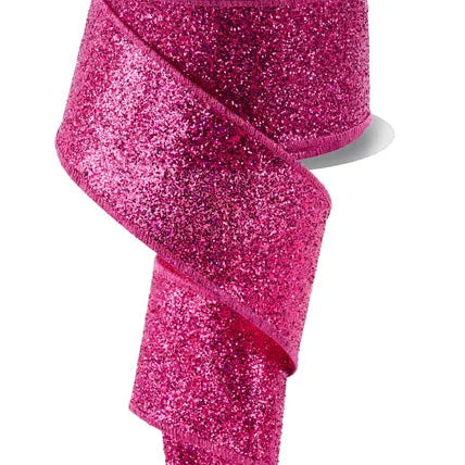 2.5"X10YD LASER GLITTER - FUCHSIA - RGF153307