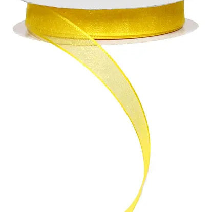 5/8"X25YD SNOW ORGANZA - YELLOW - RJ201029