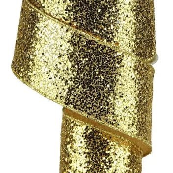 2.5"X10YD LARGE GLITTER - GOLD - RGA130108