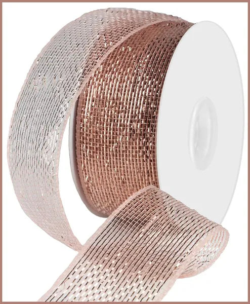 2.5"X25YD METALLIC - NEW ROSE GOLD W/ FOIL - RS2004NF