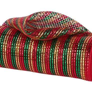 10.25"X10YD WIDE FOIL MESH - RED/GOLD/EMERALD - RE801794