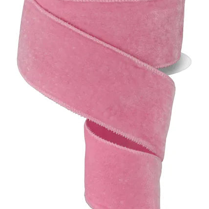 2.5"X10YD DELUXE VELVET/SATIN BACKING - LIGHT PINK - RGE165915