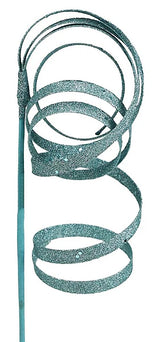 23.5"L CURLY GLITTER RIBBON PICK - ICE BLUE - XS982279