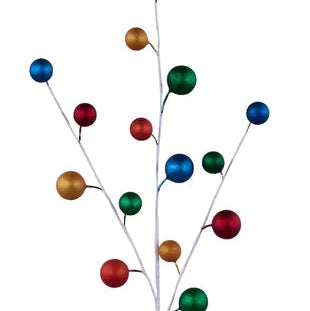 20"L METALLIC BERRY SPRAY - RED/ORANGE/YELLOW/ROYAL/GREEN - EC5840F9