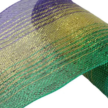 10.25"X10YD METALLIC OMBRE MESH - MARDI GRAS - RY861073