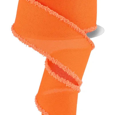 2.5"X10YD FAUX ROYAL BURLAP/DRIFT - ORANGE - RGC811620