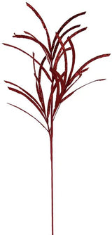 31"L GLITTERED/PAPER GRASS SPRAY - RED - XS104924